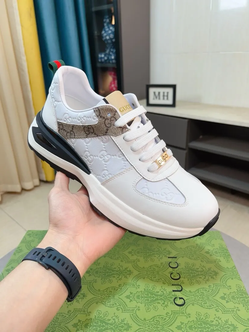 Men's shoes 💰438🌹🌹[GUCCI] Gucci's new lace-up casual men's shoes are on the market first, and the materials and workmanship are superior to all versions on the market. The highest quality shipped first-layer cowhide with imported original perforated materials➕Genuine leather lining, privately molded soft outsole, high foot comfort, imported special materials highlight the brand's unique charm, high-end customization 38-44